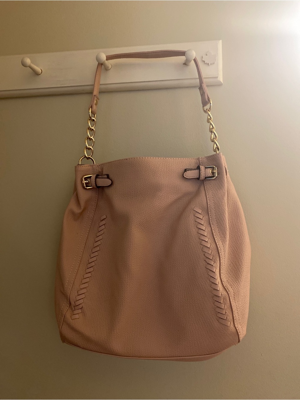 Jessica Simpson Hobo Blush Pink Shoulder Bag with Gold Accents